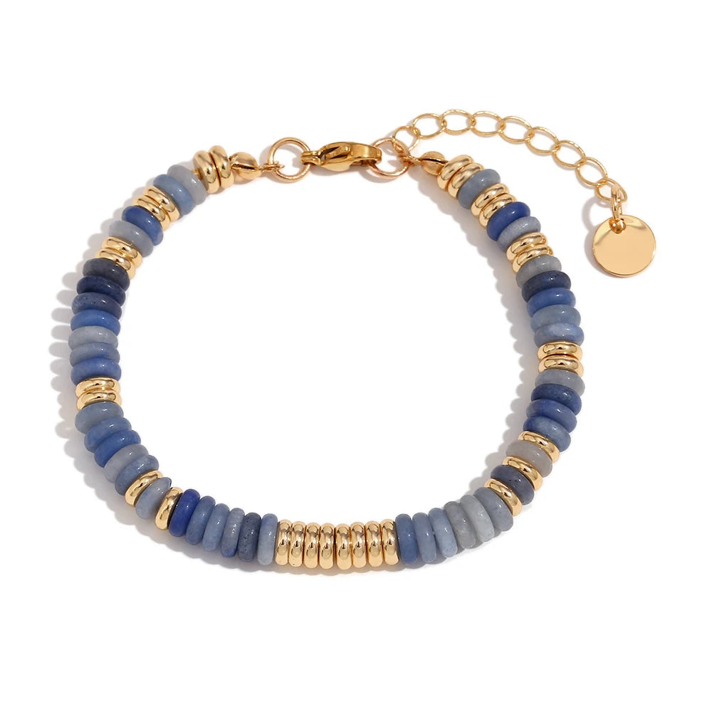 MamacitaSlay Armband mit Jade, Tigerauge, Howlith, Malachit & Achat – stilvoller Mix aus Natursteinen für Glück, Balance & Gesundheit.