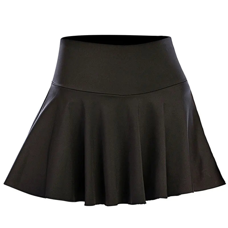 High-Waist Sport-Culottes mit integrierter Shorts – schnelltrocknend, blickdicht und ideal für Yoga, Tennis, Running oder Fitness.
