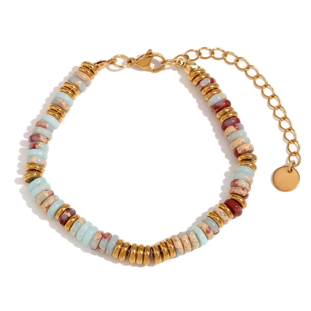 MamacitaSlay Armband mit Jade, Tigerauge, Howlith, Malachit & Achat – stilvoller Mix aus Natursteinen für Glück, Balance & Gesundheit.