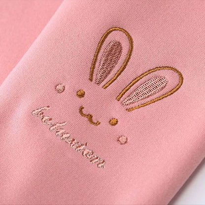Kinder Thermo-Leggings – Weiche Fleece-Leggings mit Hasenmotiv für Mädchen, warm und modisch