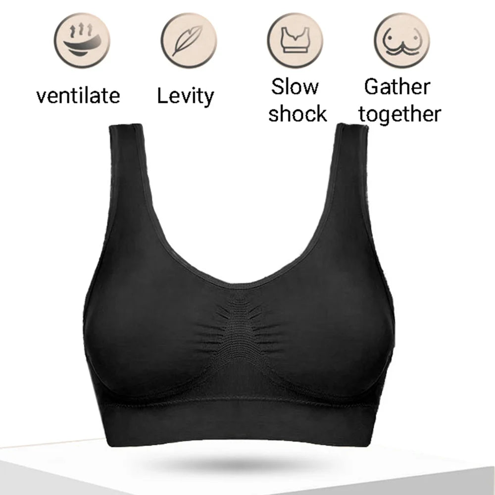Nahtloser Sport-Bra mit vertikalen Streifen – atmungsaktiv, bequem und ideal für Fitness, Yoga oder den Alltag.