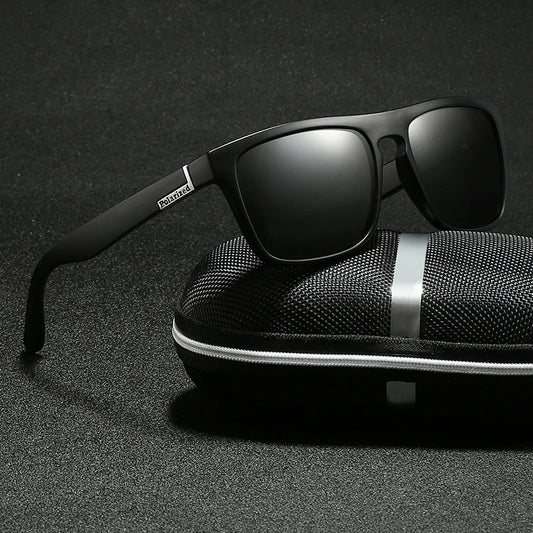Polarisierte Luxus-Sonnenbrille im Vintage-Design – eckige Form, UV400-Schutz, ideal zum Fahren & als stylisches Accessoire für Damen & Herren.