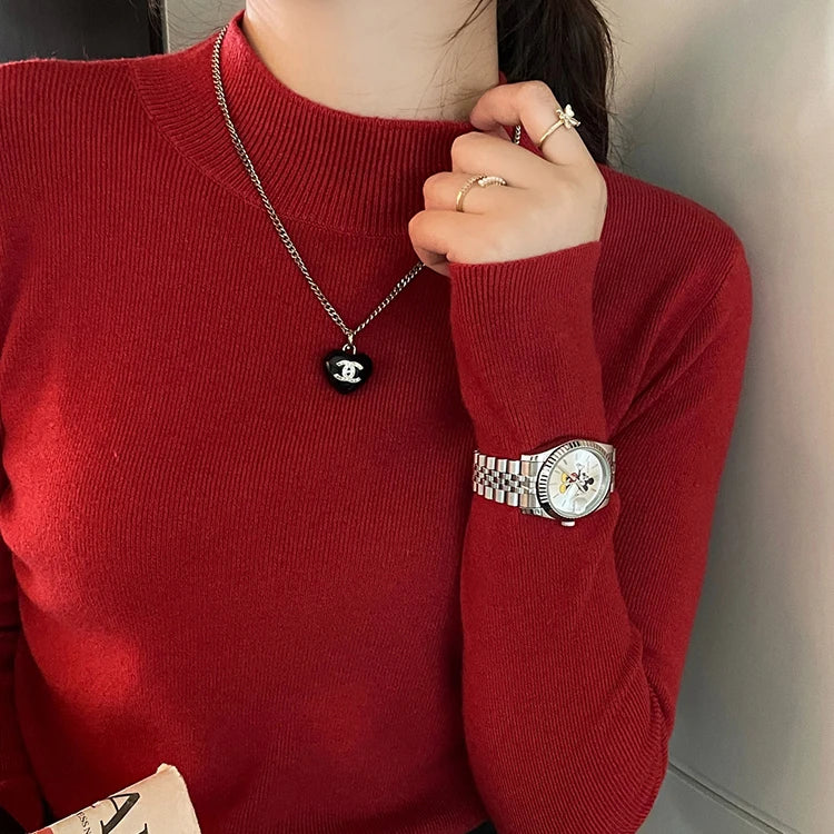 Rollkragenpullover – Eleganter Strickpullover mit Langarm & Stretch für stilvollen Komfort