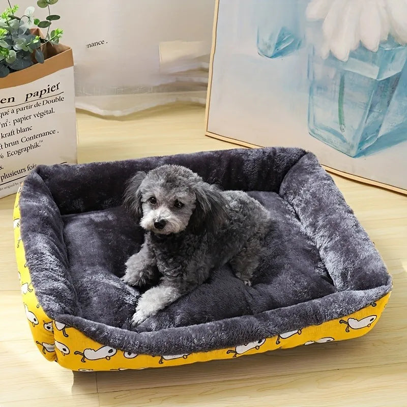 Haustierbett mit Matte – Bequemes Bett für Hunde und Katzen in verschiedenen Größen