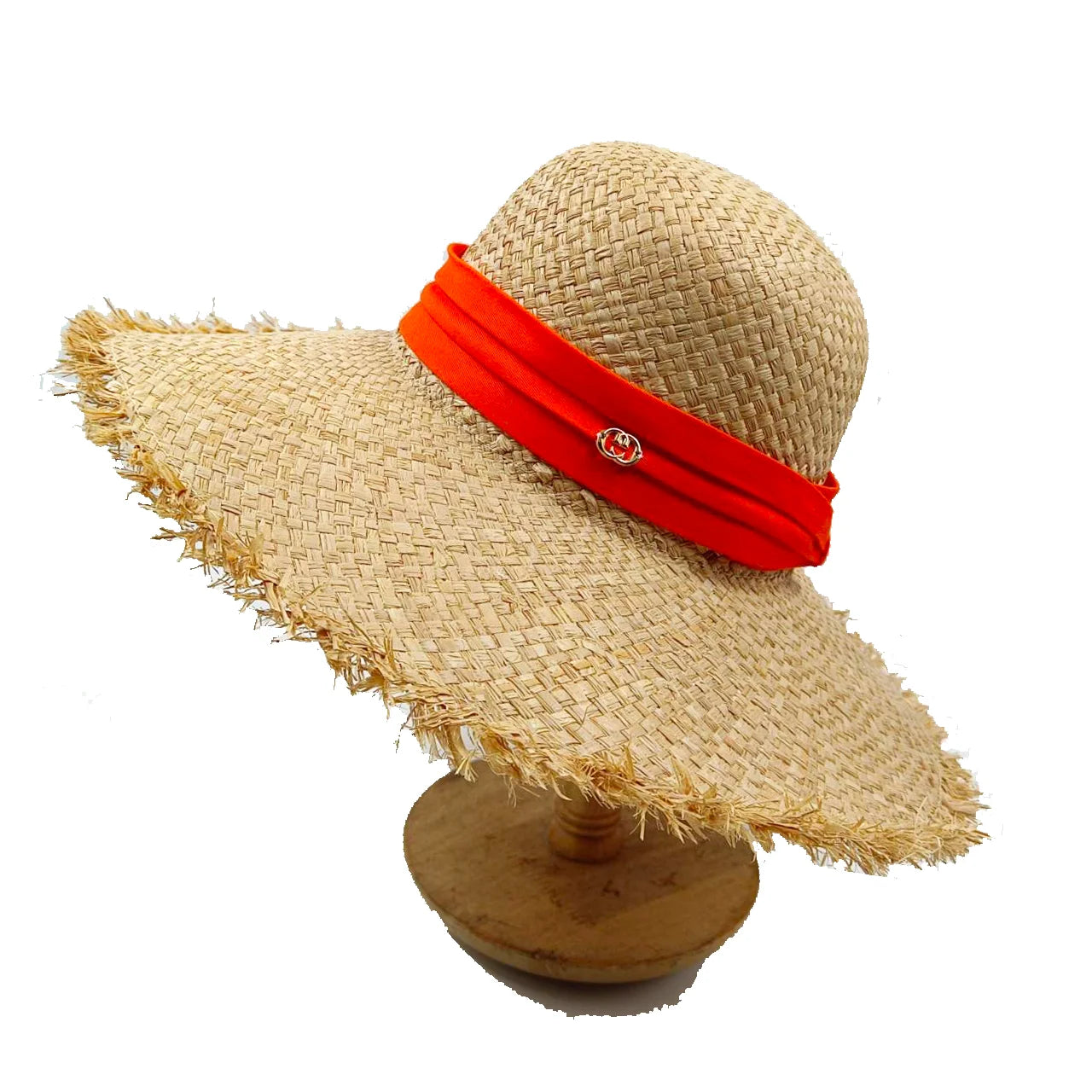 2024 Summer Straw Hat Beach Hat Women's Seaside Sun Hat Vacation Bow Ribbon Flat Top Big Brim Straw Hat