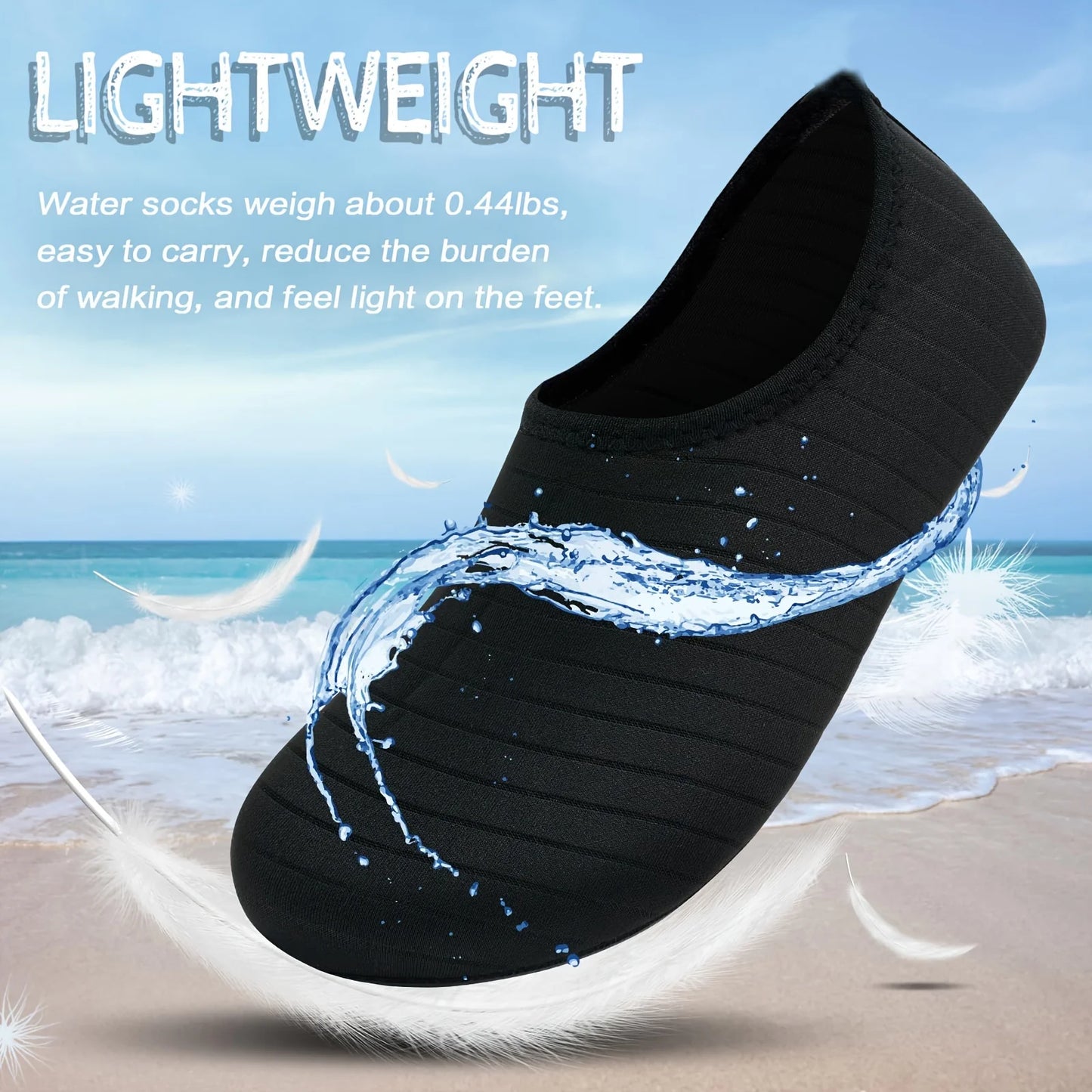 Wasserschuhe mit Barfußgefühl – rutschfest, schnelltrocknend und ideal für Strand, Schwimmen & Wassersport.