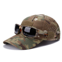 Atmungsaktive Camouflage-Basecap für Herren – mit Sonnenschutz, ideal für Outdoor-Aktivitäten wie Wandern, Angeln, Camping oder Sport.