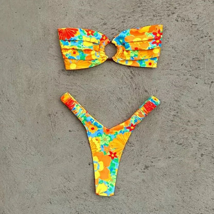 Push-Up Bikini-Set – Sexy Brazilian-Design mit Tanga & trendigen Mustern
