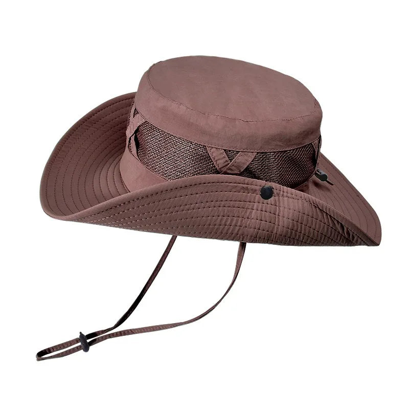 Atmungsaktiver Bucket Hat mit UPF 50+, verstellbar und faltbar – ideal für Sonne und Outdoor.