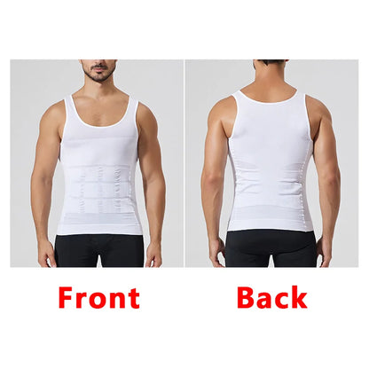 Nahtloses Kompressionsunterhemd für Männer – formt Taille & Bauch, unterstützt beim Abnehmen und sorgt für eine schlanke Silhouette.