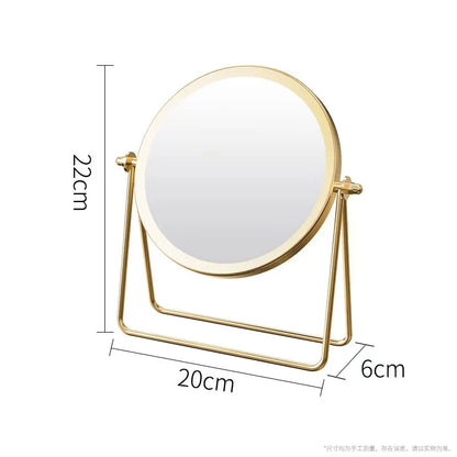 Drehbarer Tischspiegel – 360° drehbarer Eisen-Spiegel mit stilvollem Design