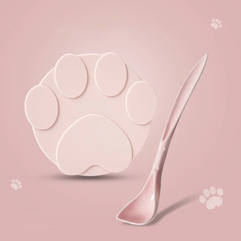 Tapa de silicona con cuchara – tapa de almacenamiento 2 en 1 para latas, mantiene la comida para mascotas fresca