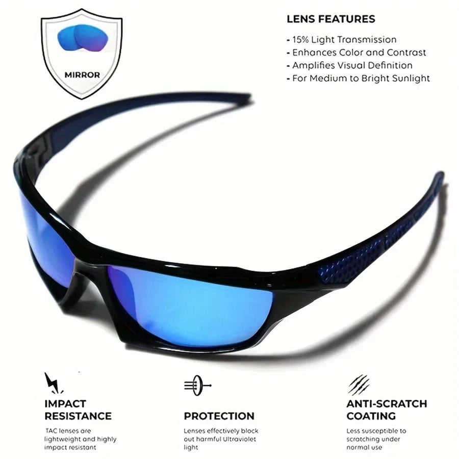 Polarisierte Sport-Sonnenbrille mit rundem Metallrahmen – unisex, UV400-Schutz und ideal für Outdoor, Sport & stylische Alltagslooks.