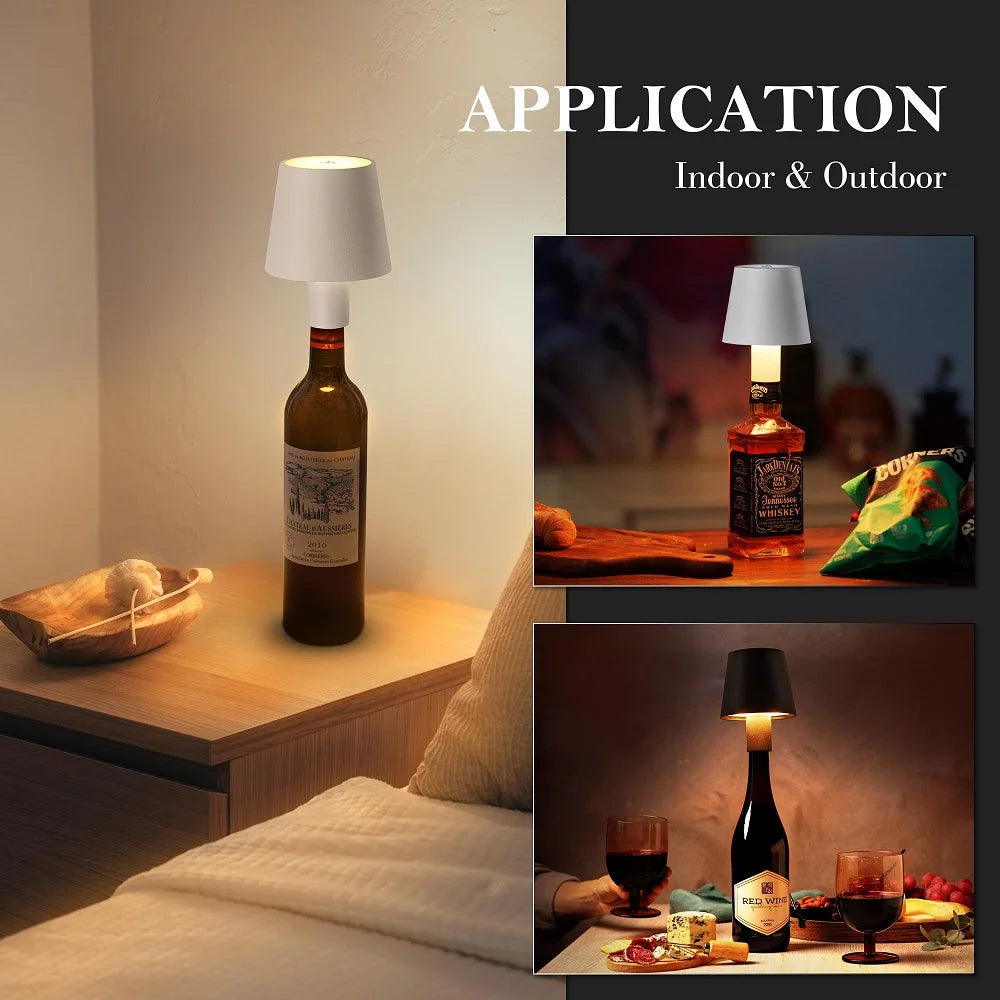 LED-Tischlampe mit Touch-Steuerung, 3-stufig dimmbar und kabellos USB-aufladbar – für Schreibtisch oder Raumbeleuchtung.