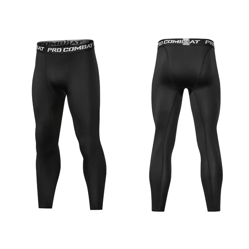 Schnelltrocknende Kompressionsleggings für Männer – eng anliegend, atmungsaktiv und perfekt als Baselayer fürs Training oder Laufen.