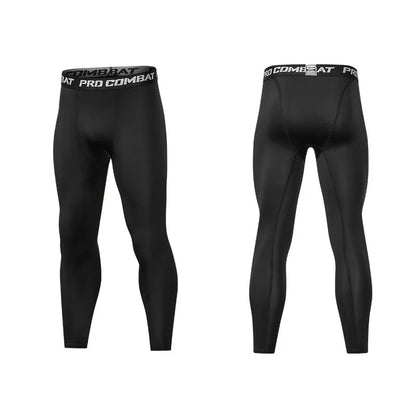 Schnelltrocknende Kompressionsleggings für Männer – eng anliegend, atmungsaktiv und perfekt als Baselayer fürs Training oder Laufen.