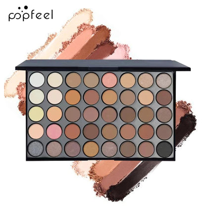 POPFEEL Eye Make-up Set mit Lidschattenpalette, Eyeliner, Mascara & Brauenstift – praktisches Komplett-Set, perfekt als Geschenk für Make-up-Fans.