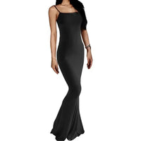Rückenfreies Maxi-Kleid – Ärmelloses, figurbetontes Kleid im eleganten Design für einen modernen Look