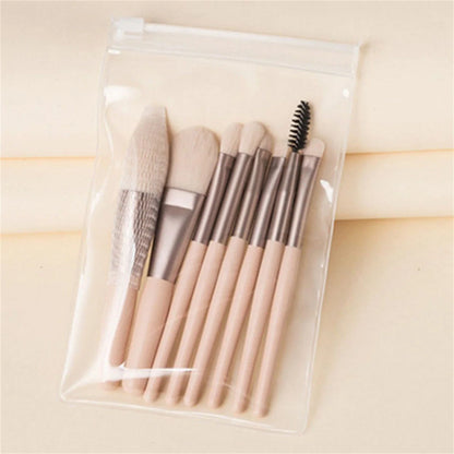 Make-up Pinselset – 8 weiche, flauschige Pinsel für Foundation, Rouge, Puder, Lidschatten und Blending