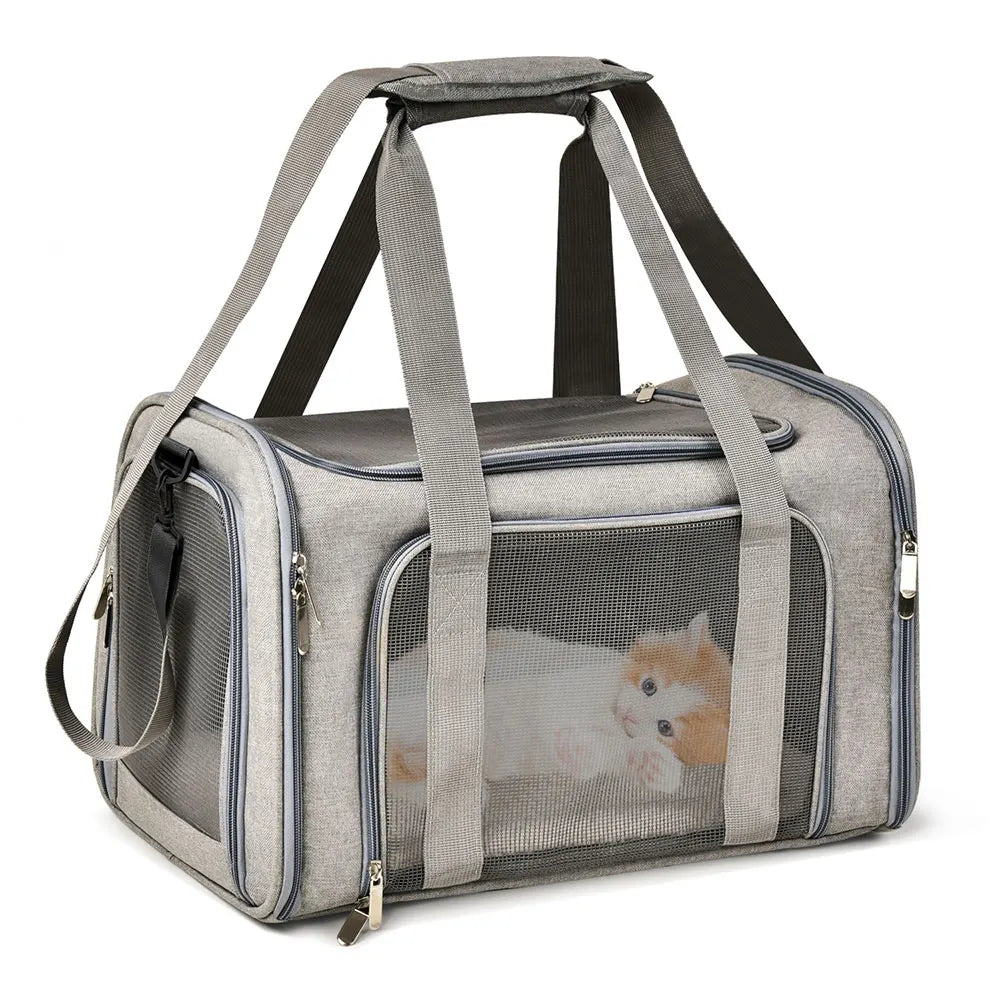 Haustier-Tragetasche – Weicher, airline-tauglicher Rucksack für Hunde und Katzen