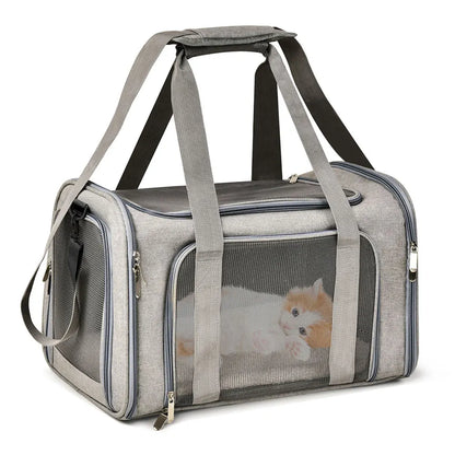 Haustier-Tragetasche – Weicher, airline-tauglicher Rucksack für Hunde und Katzen