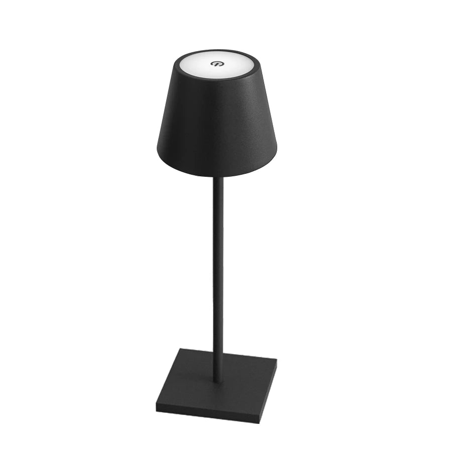 LED-Tischlampe mit Touch-Steuerung, 3-stufig dimmbar und kabellos USB-aufladbar – für Schreibtisch oder Raumbeleuchtung.