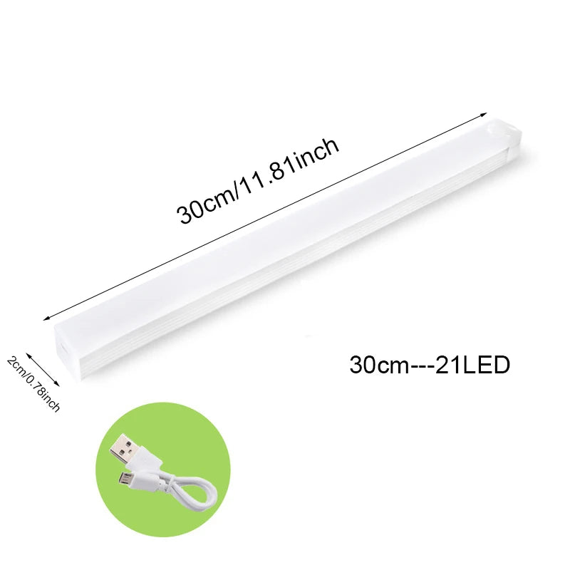 Kabelloses LED-Nachtlicht mit Bewegungssensor & USB-C – wiederaufladbar, ideal für Schrank, Flur, Treppe oder Küche.