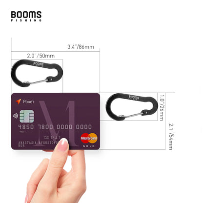 Karabiner-Set – 6-teilige Aluminium-Karabiner mit Clip-Verschluss, ideal für Camping, Klettern und Angeln