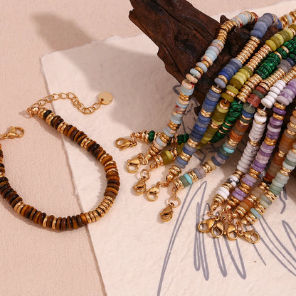 MamacitaSlay Armband mit Jade, Tigerauge, Howlith, Malachit & Achat – stilvoller Mix aus Natursteinen für Glück, Balance & Gesundheit.