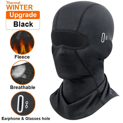 Thermo Sturmhaube – Vollgesichtsmaske aus Fleece für optimalen Kälteschutz. Ideal für Radfahren, Motorradfahren, Skifahren, Angeln und Outdoor-Abenteuer.