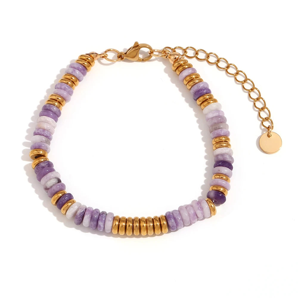 MamacitaSlay Armband mit Jade, Tigerauge, Howlith, Malachit & Achat – stilvoller Mix aus Natursteinen für Glück, Balance & Gesundheit.