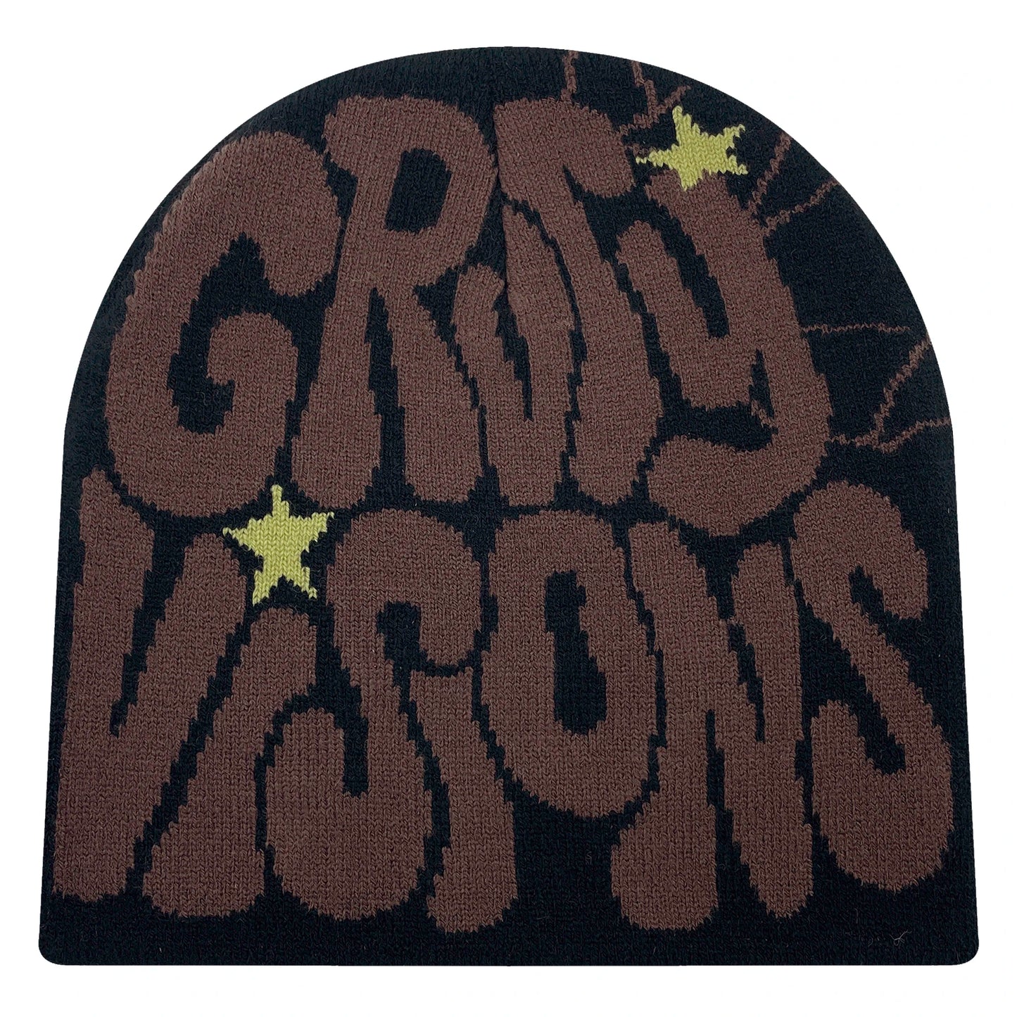 Trendige Strickmütze aus Acryl mit GR-Jacquard-Design – warm, stylisch und ideal für Damen & Herren im urbanen Outdoor-Look.