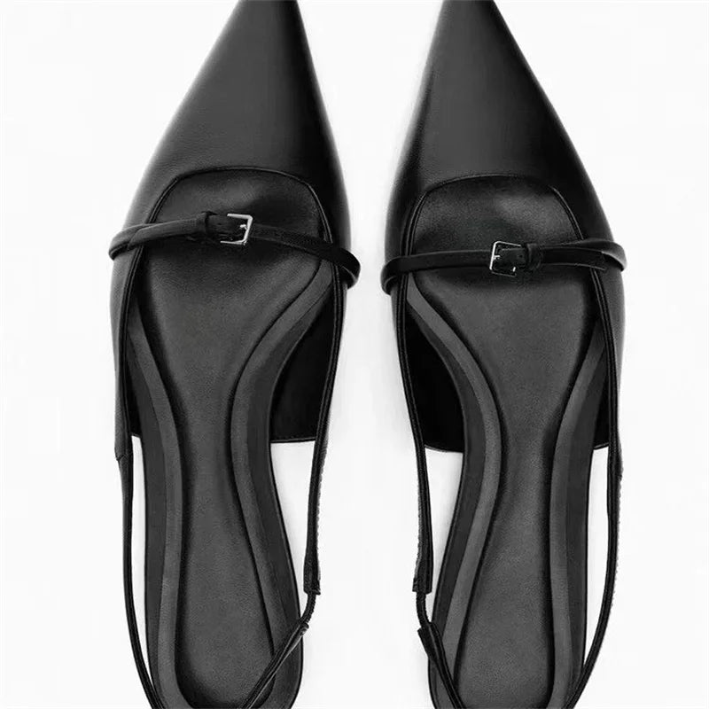 Flache Slingback-Mules mit spitzer Kappe – leicht, stylisch und ideal für jeden Tag