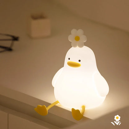 Nachtlicht Ente mit Timer und Touchfunktion – dimmbar, USB-aufladbar und perfekt fürs Kinderzimmer