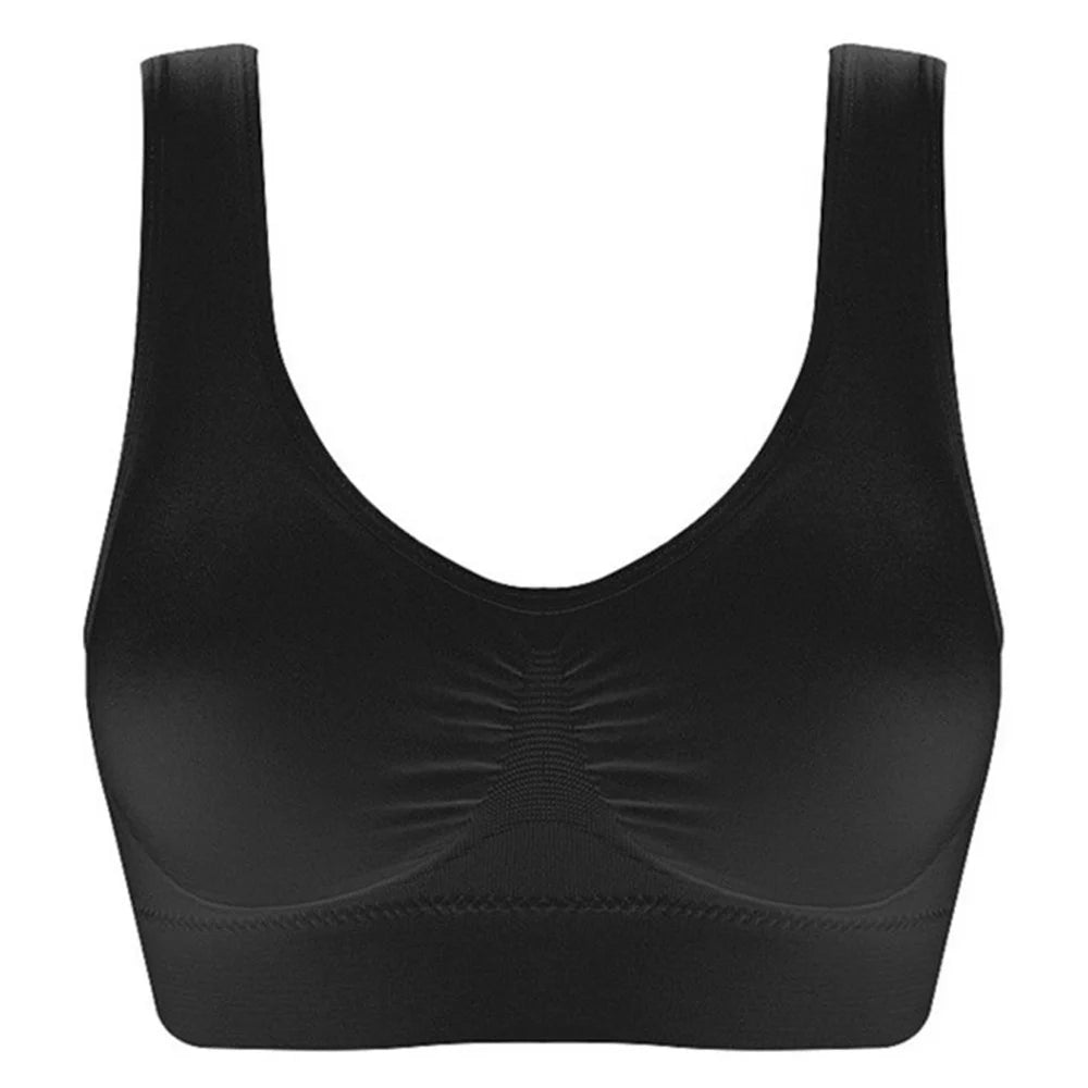 Nahtloser Sport-Bra mit vertikalen Streifen – atmungsaktiv, bequem und ideal für Fitness, Yoga oder den Alltag.