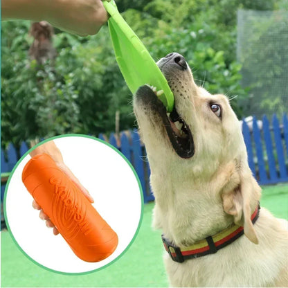 Bunter Hundespiel-Frisbee aus Silikon – flexibel, bissfest und ideal für interaktives Training & Spiel im Freien.