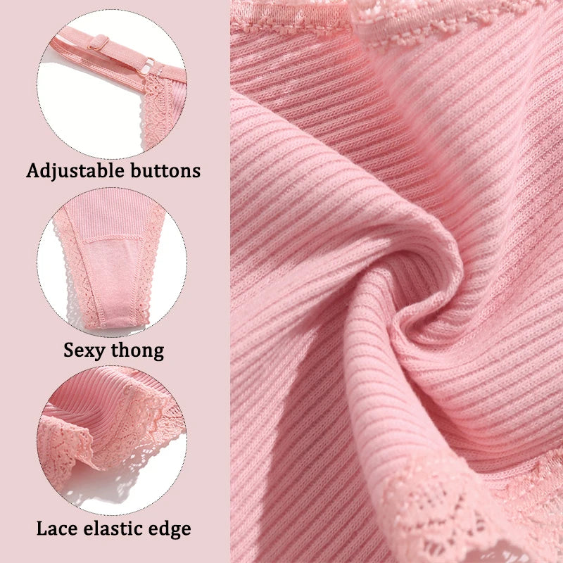 5er-Pack Baumwoll-Tangas – Bequeme, verstellbare Unterwäsche im T-Back-Design