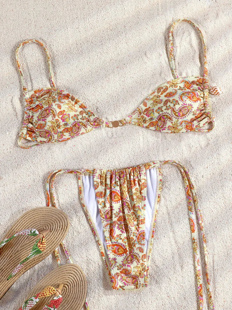 Push-Up Bikini Set – Zweiteiliges Design mit Print oder Uni-Farben