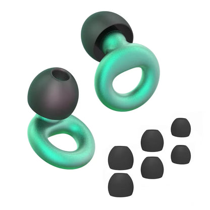 Bouchons d'oreilles en silicone avec réduction de bruit – insonorisés, confortables et idéaux pour nager, dormir ou pour un repos ininterrompu.
