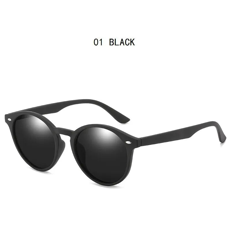 Klassische runde Polarisations-Sonnenbrille im Vintage-Design – unisex, UV400-Schutz, ideal für Reisen, Autofahren & stylische Alltagslooks.