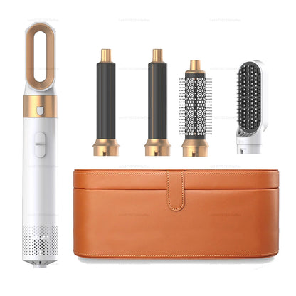 5-in-1 Haarstyler – Multifunktionales Gerät zum Locken, Glätten, Föhnen und Stylen. Inklusive Haarbürste für vielseitige Looks mit nur einem Tool.