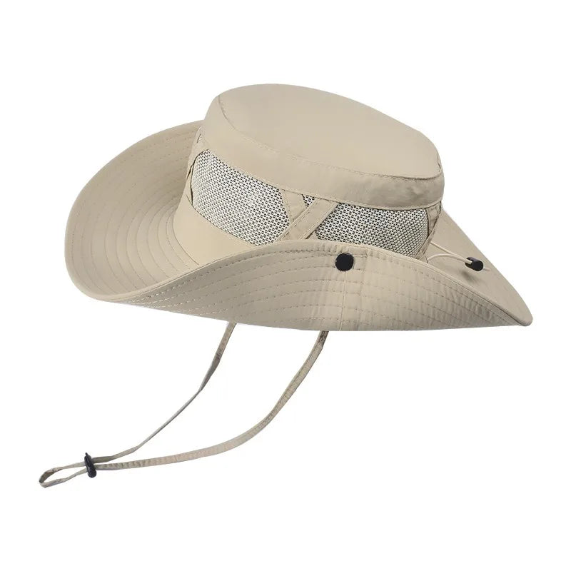 Atmungsaktiver Bucket Hat mit UPF 50+, verstellbar und faltbar – ideal für Sonne und Outdoor.