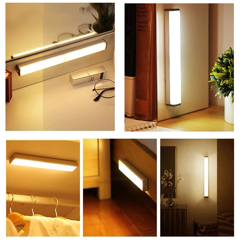 Kabelloses LED-Licht mit Bewegungssensor & USB-C – wiederaufladbar, ideal für Schrank, Küche, Treppe oder als Nachtlicht.