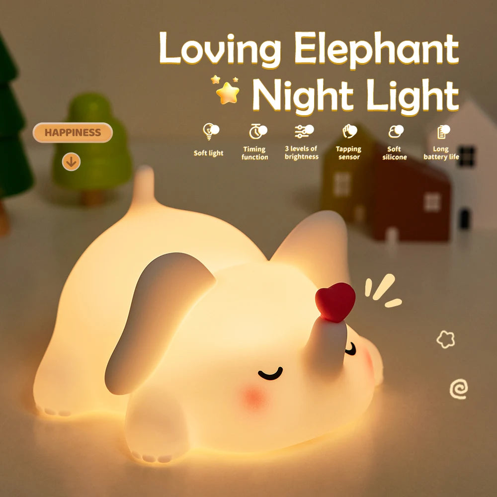 Pinguin-Nachtlicht aus Silikon mit Touch-Steuerung – USB-aufladbar und ideal als Schlummerlicht.