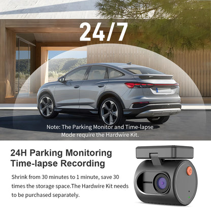 KAWA MINI 3 Dashcam mit 2K-Auflösung, Nachtsicht, Sprachsteuerung & WLAN – kompakt, smart und ideal für sicheres Fahren.