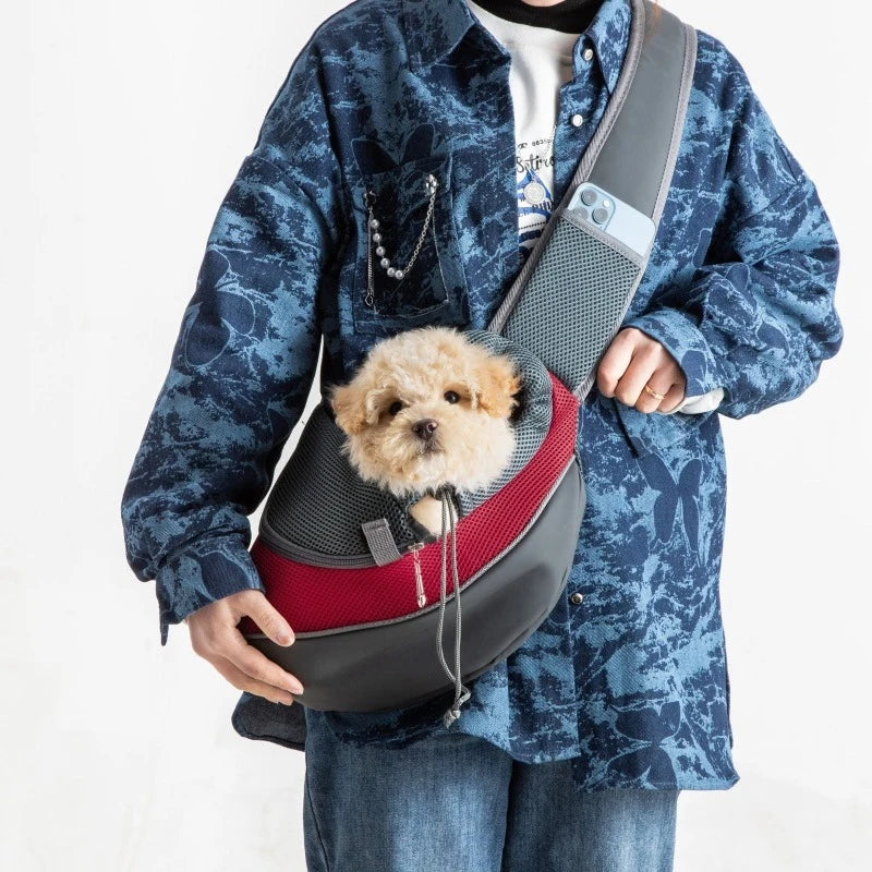 Haustier-Tragetasche – Bequemer Rucksack mit Netzdesign für Hunde und Katzen