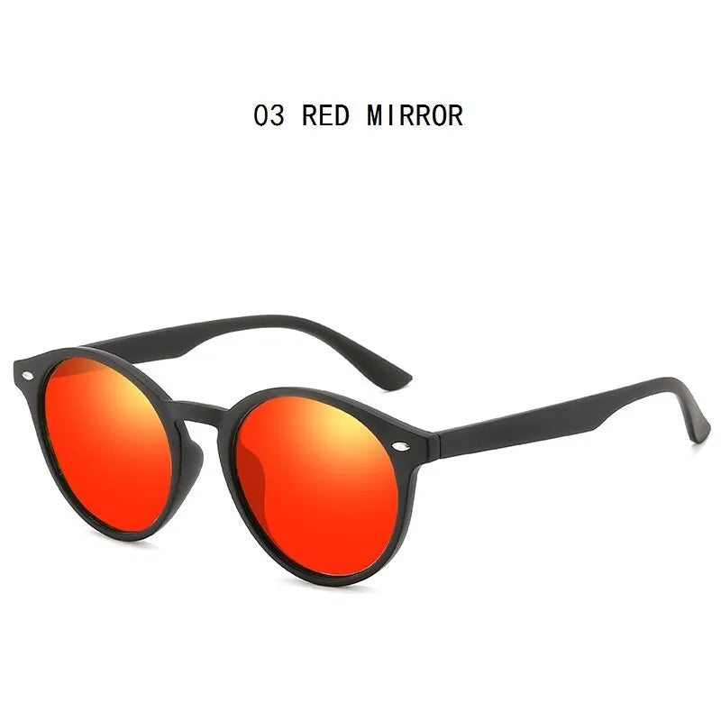 Klassische runde Polarisations-Sonnenbrille im Vintage-Design – unisex, UV400-Schutz, ideal für Reisen, Autofahren & stylische Alltagslooks.