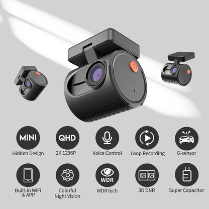 KAWA MINI 3 Dashcam mit 2K-Auflösung, Nachtsicht, Sprachsteuerung & WLAN – kompakt, smart und ideal für sicheres Fahren.