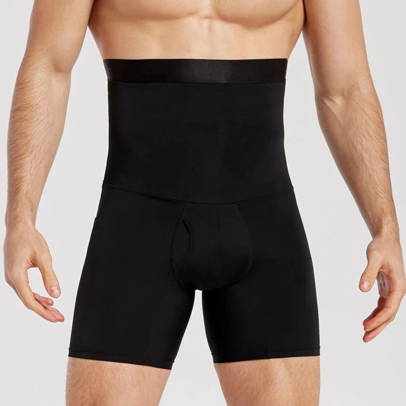 Hochtaillierte Kompressions-Shorts für Männer – formt Bauch und Taille, stützend und ideal für eine schlanke Silhouette im Alltag.