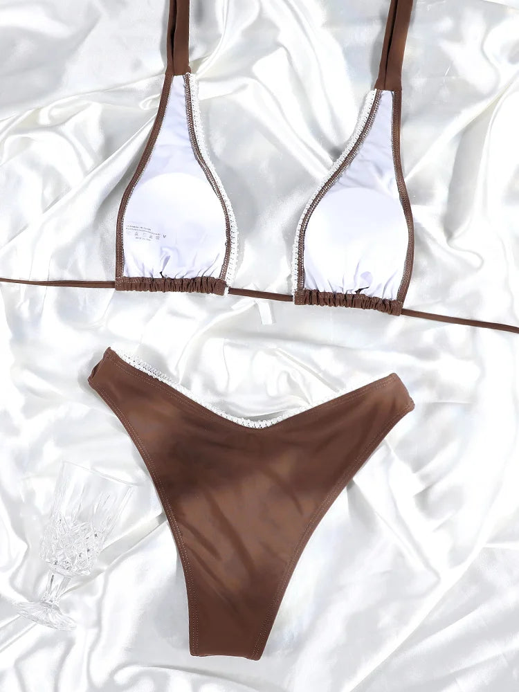Push-Up Bikini – Zweiteiliges Low-Waist Design mit Schleifen-Detail